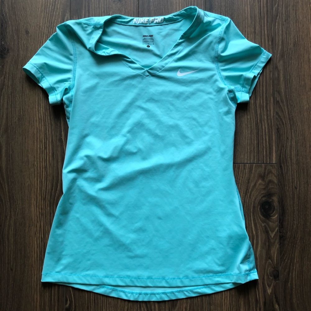 Nike Pro Dri-Fit V-neck Workout Top Size Large